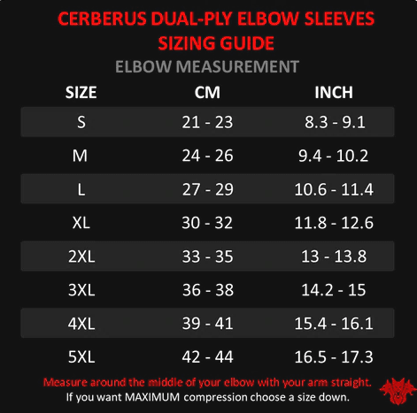 Cerberus Dual-Ply Elbow Sleeves - Kabuki Strength